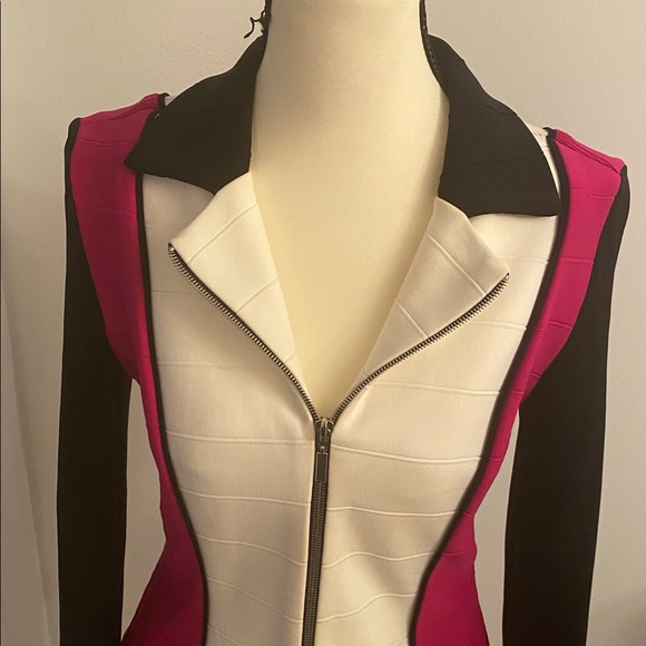 Joseph Ribkoff size 6 tri-colored jacket stretchy material - Picture 2 of 9